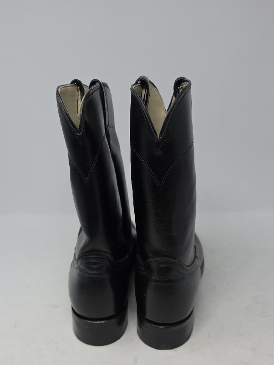 Laredo Black Leather Heeled Cowboy Western Boots Men\'s Size 9